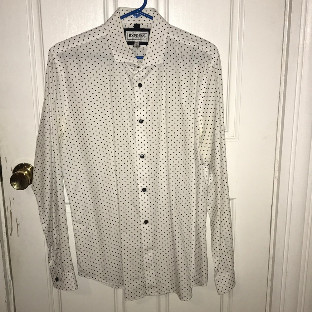 Express Polka Dot Dress Shirt